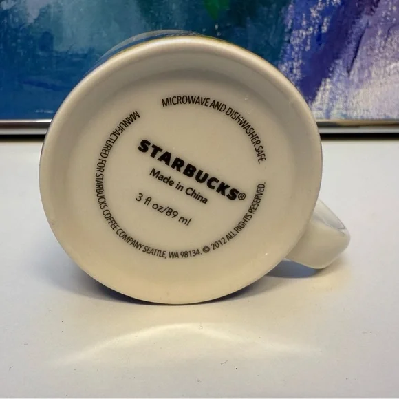 Starbucks Gdansk Poland Global Icons Espresso Mug 3 fl oz 89 ml Mini Small 2012 - Picture 10 of 14